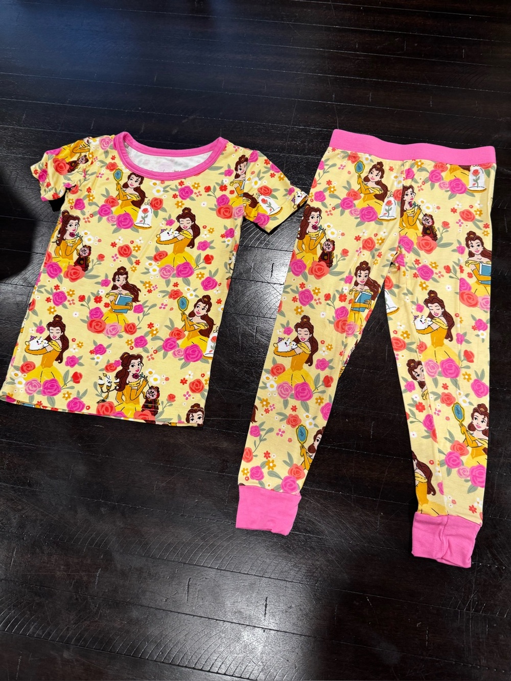 Little Sleepies Disney Belle Size 2T PJ Set